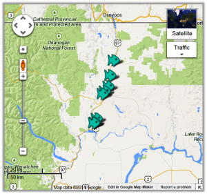 Okanogan River Map - The Lunkers Guide