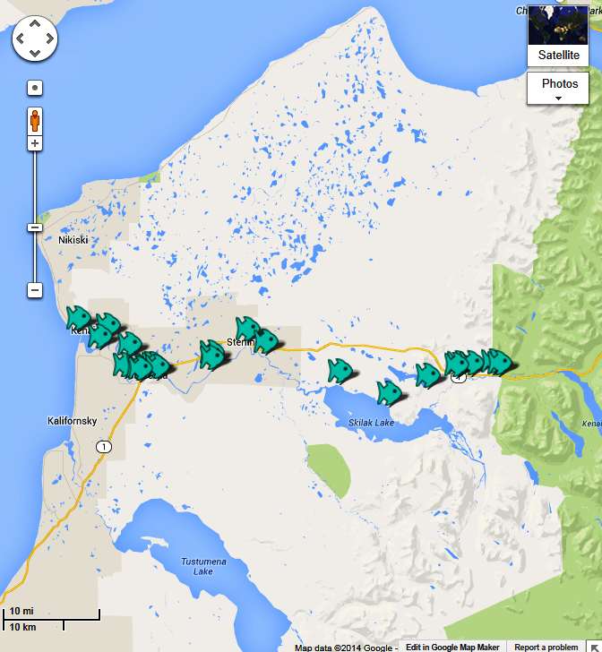 Kenia River Map The Lunkers Guide   Kenia River Map 