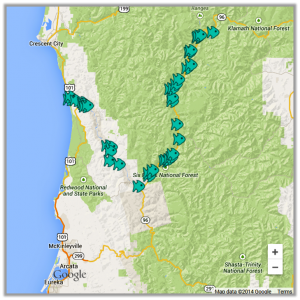 Klamath-river-map - The Lunkers Guide