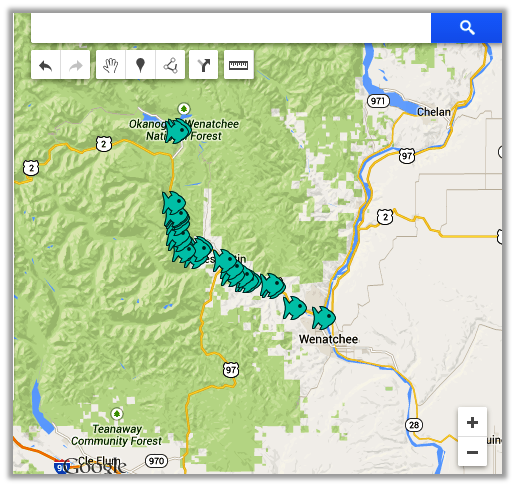 Wenatchee River Fishing Maps | Reports | Mobile Alerts!