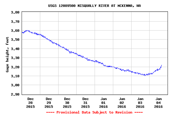 Nisqually River Water levels